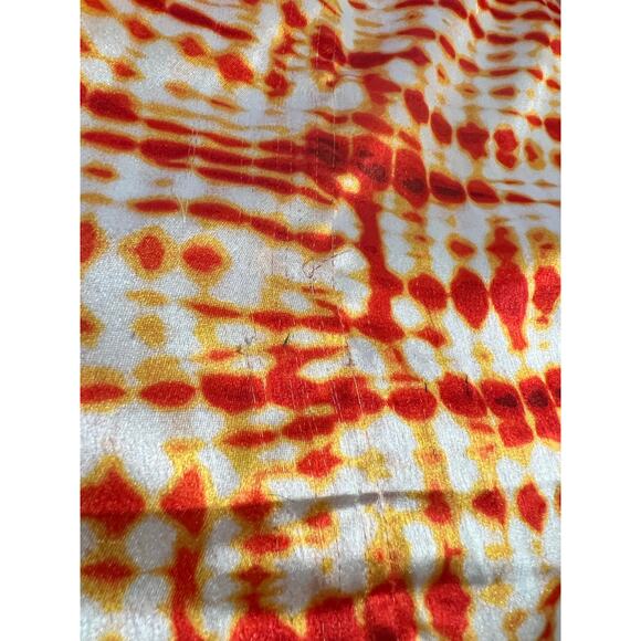 Sai Sankoh Riviera Shirt Dress Flowy Oversized Fit Orange White XL Long Sleeve - Picture 6 of 8